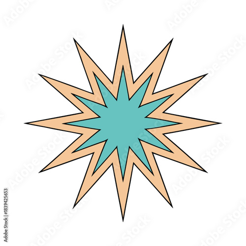 Radiant star-burst background with glowing rays spreading outward, creating a vibrant, energetic effect that adds sparkle, motion, and a dazzling touch to any design.
