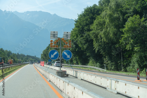 Roadwork in Mountain Area