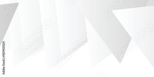 Abstract white and gray triangle arrow vector background. texture white pattern  for banner, wallpaper, cover Vector illustration .