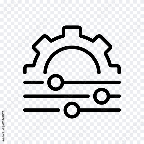 System settings and adjustments symbol. Vector icon design.