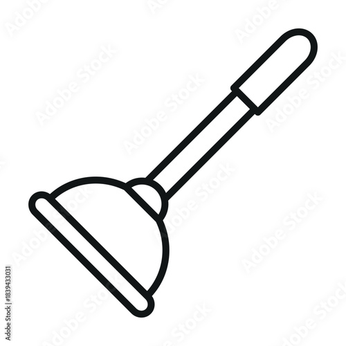 plunger icon vector in trendy flat design