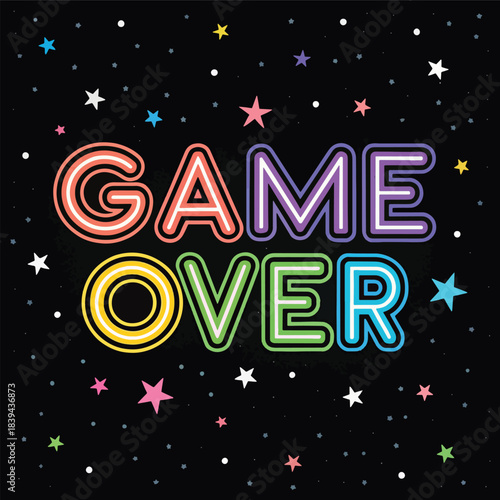 Game over background vector