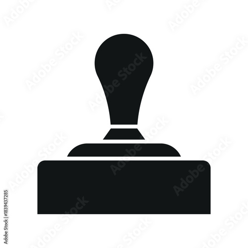 rubber stamp icon vector in trendy flat design