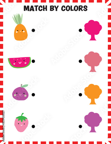 Color matching educational game for children
