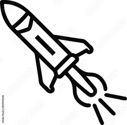 vector illustration of an rocket