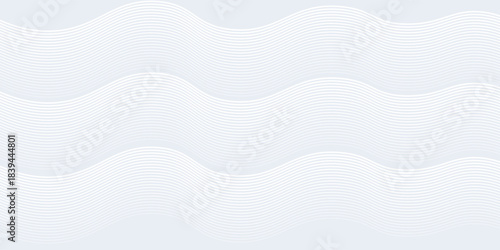 Abstract background with white and gray colors. The background features smooth, flowing lines creating a soft, modern texture. Gradient wave background vector. Silver background.