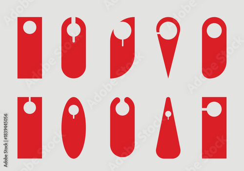 Classic Door Hanger Blank Mockup Design Template