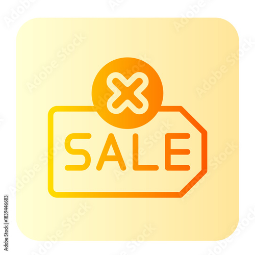 no sales gradient icon