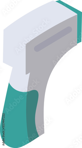 Medic Hospitality Medicine Infrared Thermometer Gun Device Fever Isometric