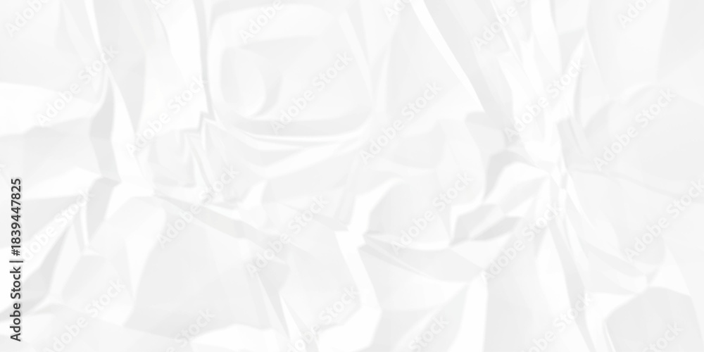 Fototapeta premium White crease billboard paper rough obsolete wrinkle. Cardboard paper white crumpled satin fabric ripped cloth decoration background