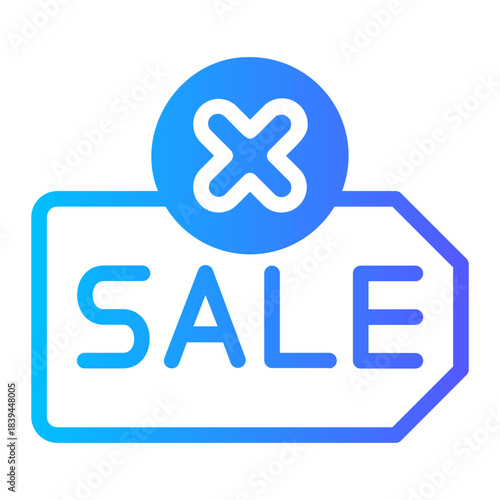 no sales gradient icon