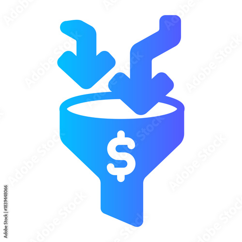 sales pipeline gradient icon