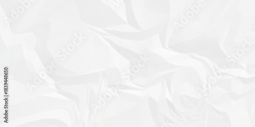White crease billboard paper rough obsolete wrinkle. Cardboard paper white crumpled satin fabric ripped cloth decoration background