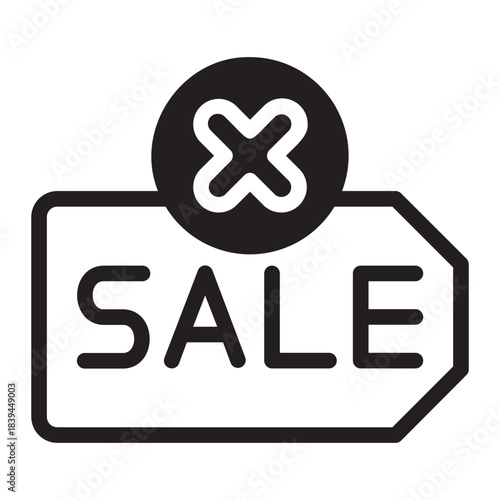 no sales glyph icon