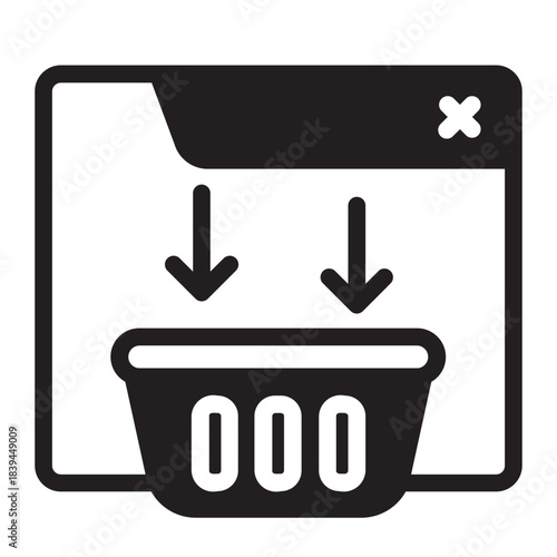 online shopping glyph icon