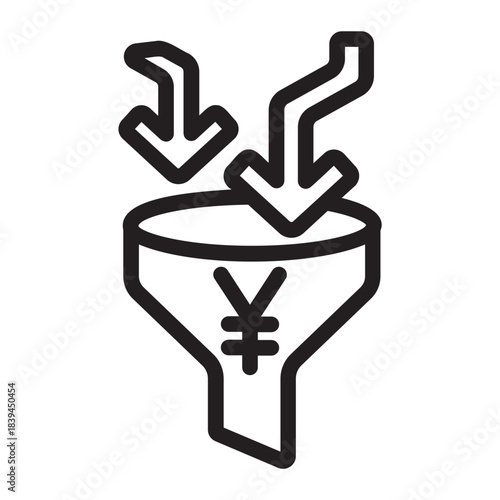 sales pipeline line icon