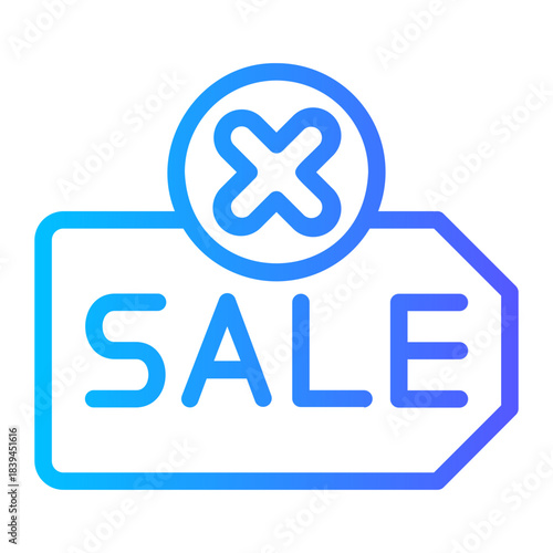 no sales gradient icon