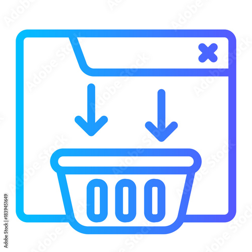 online shopping gradient icon