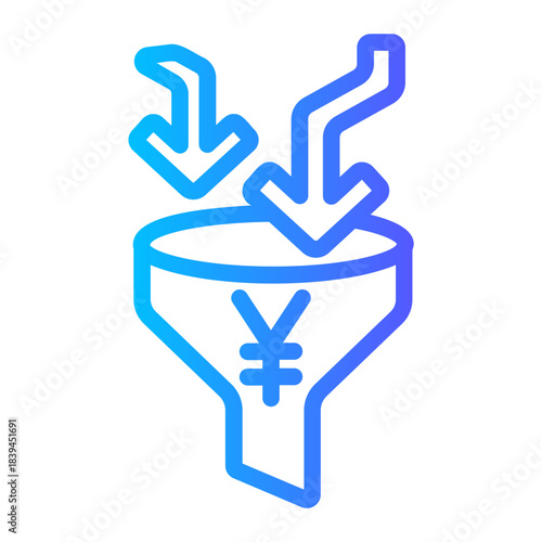 sales pipeline gradient icon