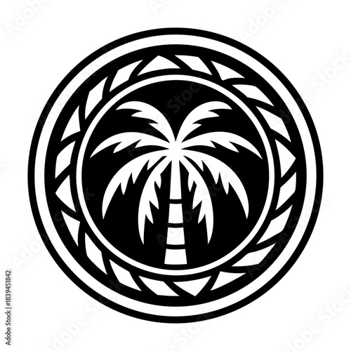 Glyph Style Palm Tree Icons