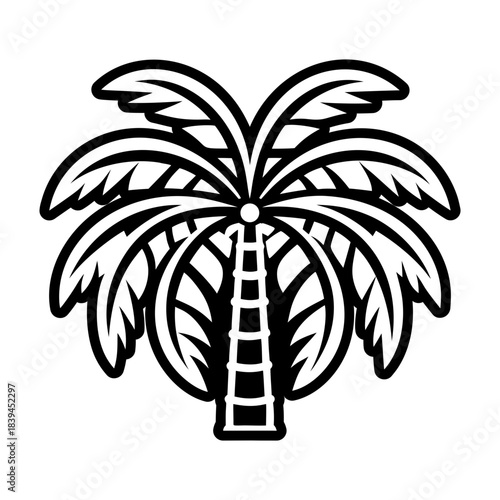 Glyph Style Palm Tree Icons