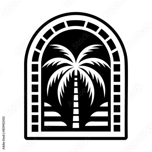 Glyph Style Palm Tree Icons