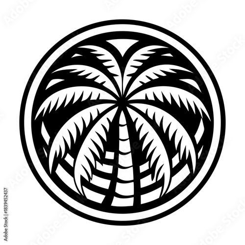 Glyph Style Palm Tree Icons