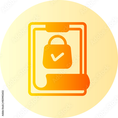 shopping list gradient icon