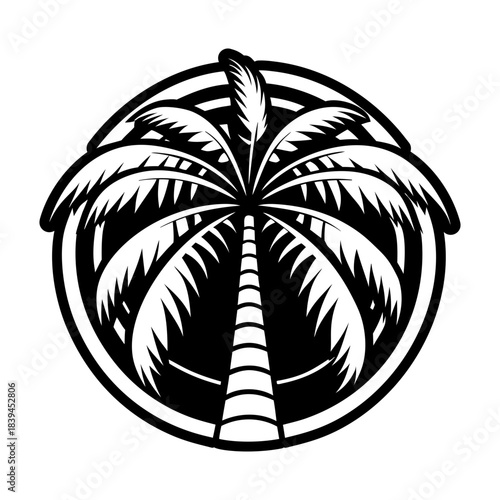 Glyph Style Palm Tree Symbols 
