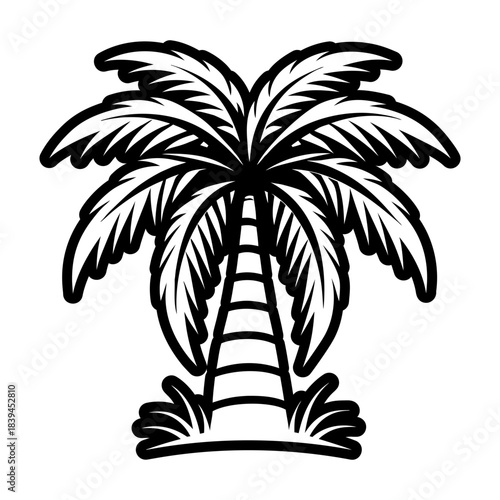 Glyph Style Palm Tree Symbols 
