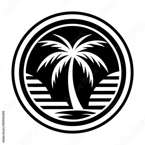  Glyph Style Palm Tree Icons 
