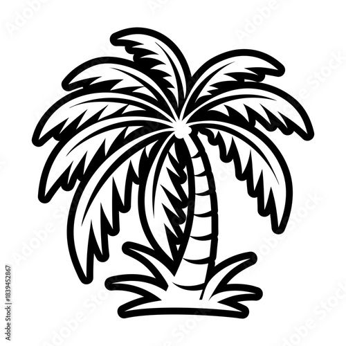  Glyph Style Palm Tree Icons 
