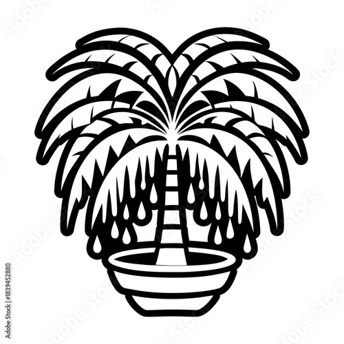  Glyph Style Palm Tree Icons 
