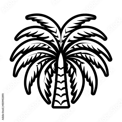  Glyph Style Palm Tree Icons 
