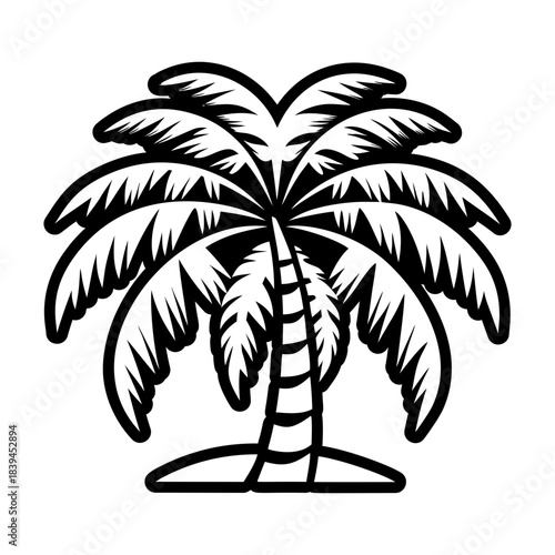 Glyph Style Palm Tree Icons 
