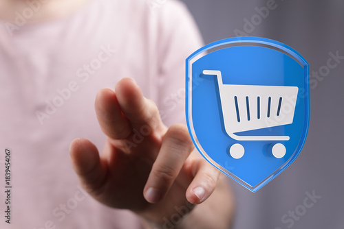 Person touching a digital s...