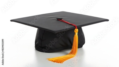 A clean, sharp image of a black graduation hat, ready for the ceremony, representing future success.