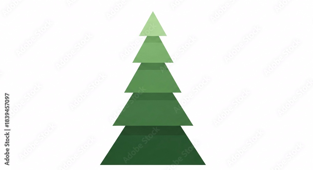 Obraz premium Abstract Triangular Christmas Tree PNG
