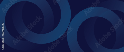 Abstract blue glowing geometric lines on dark blue background. Modern shiny blue circle lines pattern. Futuristic technology concept.eps10.