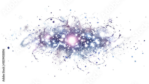 Cosmic Nebula Sparkle Abstract Galaxy Art Background