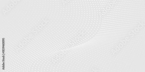 Dot white gray wave light technology texture background. Abstract big data digital concept.