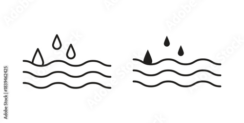 Absorption icons silhouettes. Vector elements for design.