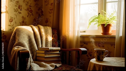 Cozy Reading Nook with Vintage Charm
