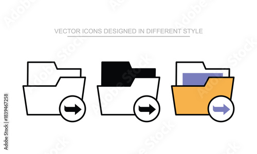 Shared Folder vector icon stock isolated on white sheet