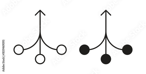 Consolidation icons silhouettes. Vector elements for design.