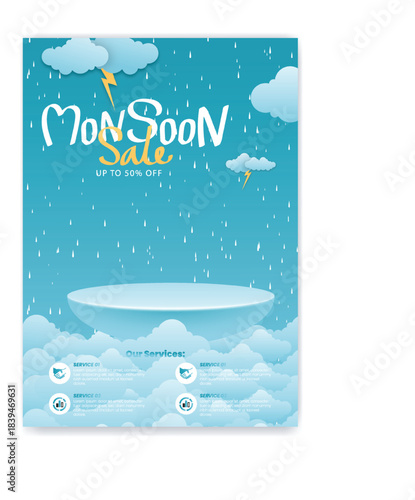 Monsoon sale featuring audio accessories on a cloud platform