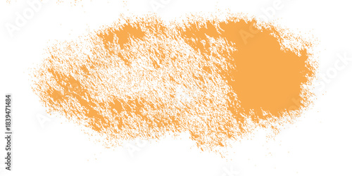 Orange and gold wheat ears pattern design with a grunge paint texture on a white backdrop for a yellow food ingredient decoration