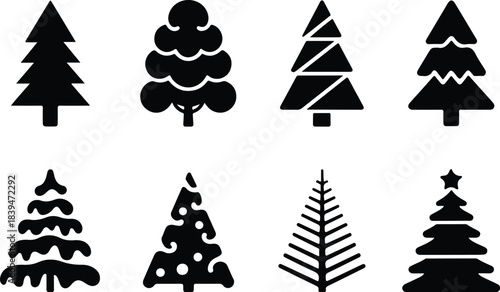 Christmas Tree Icon Set Christmas Tree Icon SetXmas Pine Tree Icon Pack