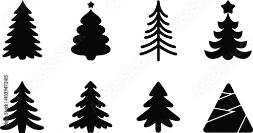 Christmas Tree Icon Set Christmas Tree Icon SetXmas Pine Tree Icon Pack