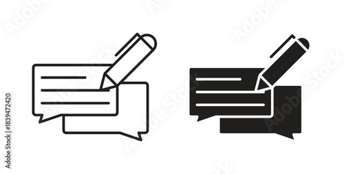 Feedback icons silhouettes. Vector elements for design.